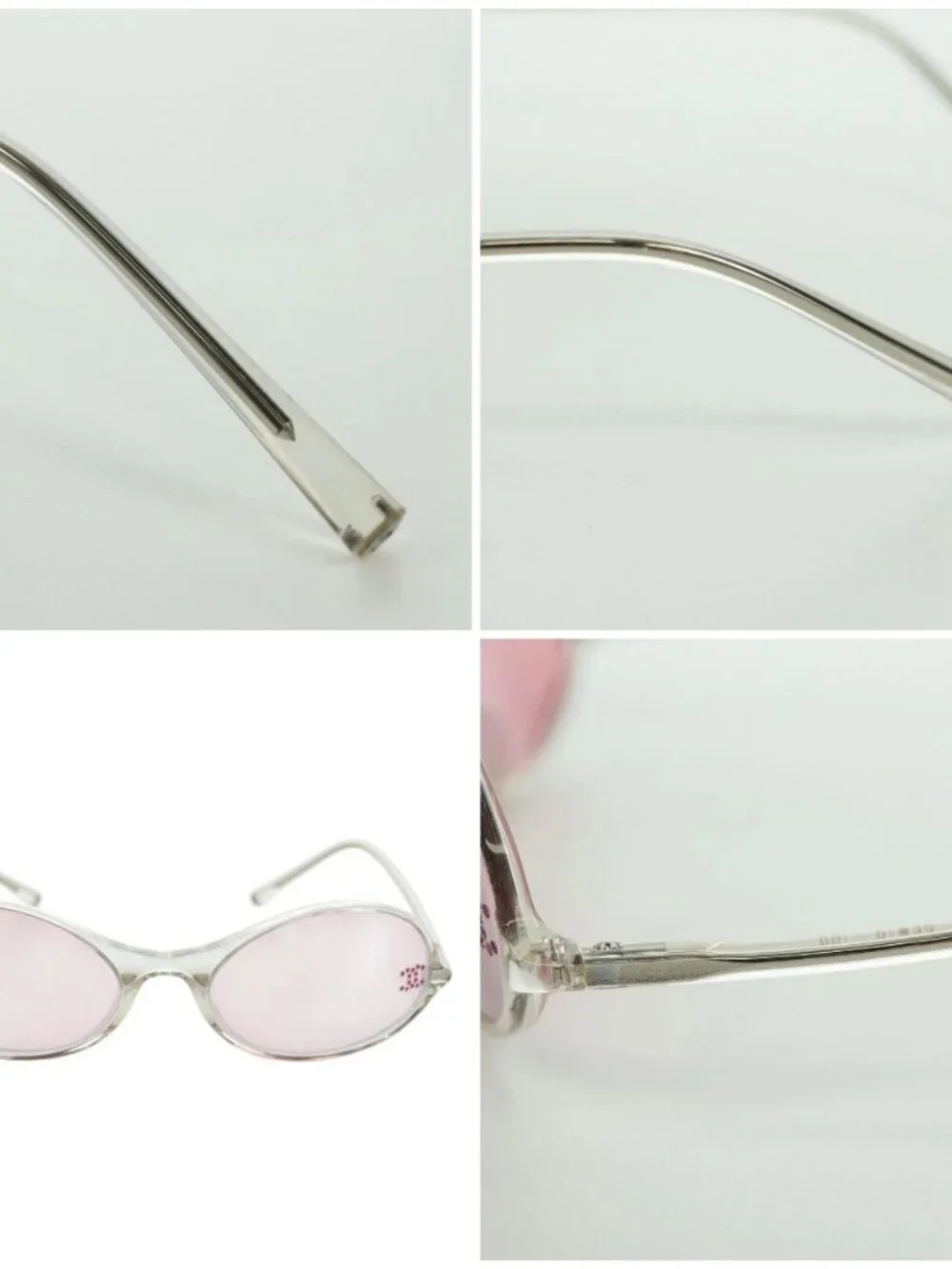CHANEL COCO Mark Sunglasses plastic Clear 5044-B CC Auth YKZ1409M